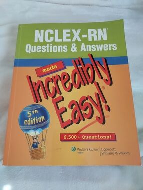 NCLEX-RN Questions & Answers Study Guide Book 5th Edition Lippincott Paperback